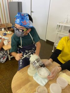 かき氷作り・放課後等デイサービス・イベント・遠足・犬島・ワクワク・岡山市・北区